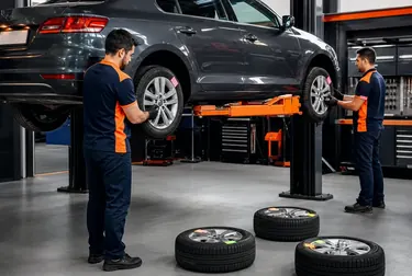 Profissional fazendo rodízio de pneus em Canoas.